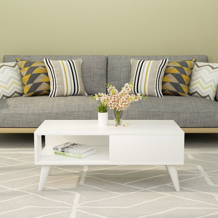 Hanah Home Seul - Mesa de centro blanca